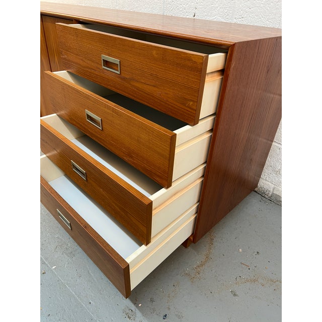 Mid-Century Modern Danish Teak Eight Drawer Dresser For Sale - Image 14 of 15
