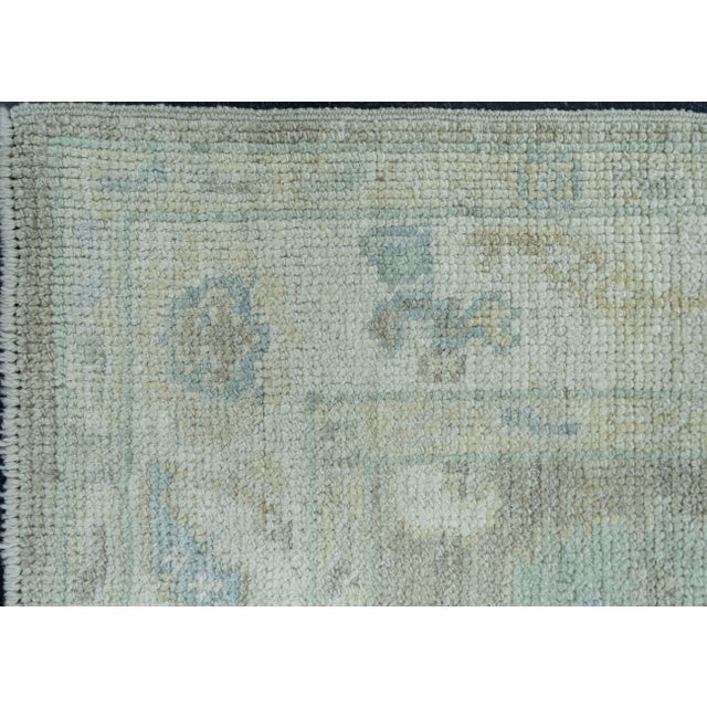 Turkish Turkish Oushak Rug 2'8" x 10'2" #19431 For Sale - Image 3 of 8