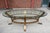 Late 20th Century Hollywood Regency Hand Gilt Wrought Iron Oval Coffee Table - Newly Painted For Sale - Image 5 of 12