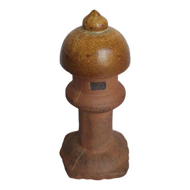 Vintage Japanese Ceramic Miniature Pagoda Lantern For Sale