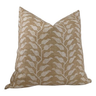 Folio Pillow Cover in Ochre, 22x22 Pillow For Sale