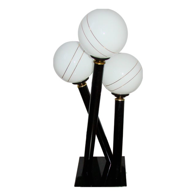 Modern Floor Lamp in Metal and Glass, 1990s For Sale