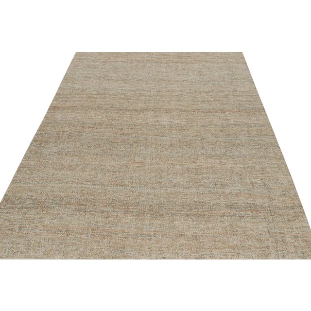 Contemporary Rug & Kilim’s Contemporary Jute Kilim in Beige-Brown For Sale - Image 3 of 7