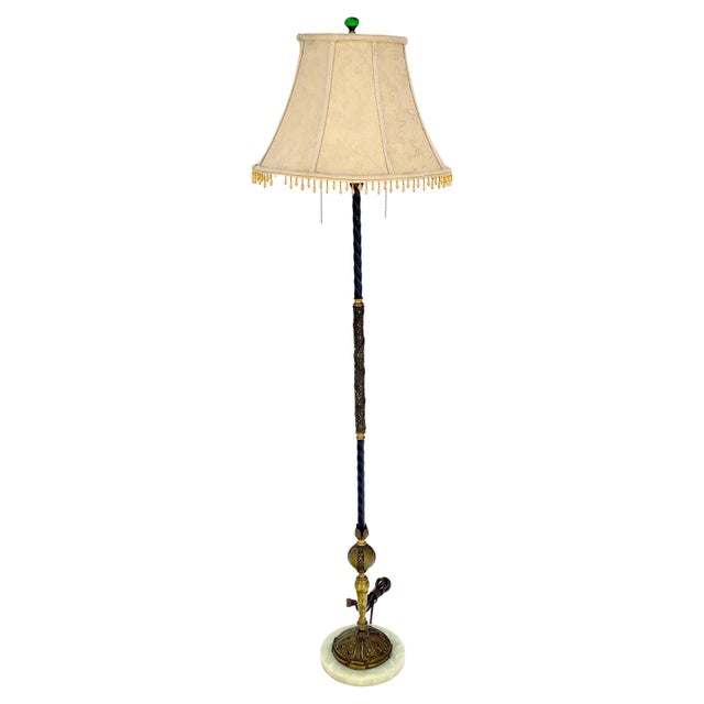 Very Fine Art Deco Style c1920s Onyx Base Floor Lamp For Sale - Image 12 of 18