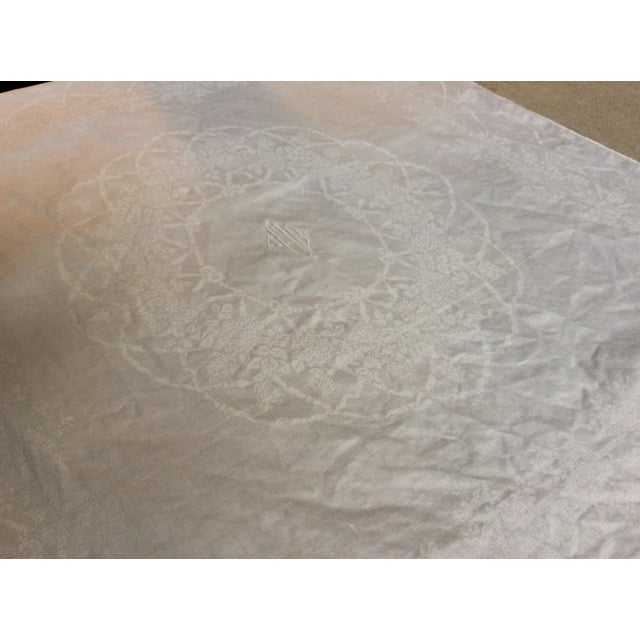 A Set of 6 French Linen Damask Napkins Art Deco Styling and so Elegant Monogrammed AHD 21” Square Elegant,Timeless and so...