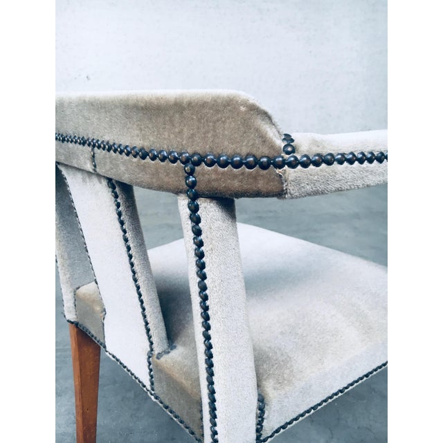 Boudoir Side Chair in Velvet, 1920s For Sale - Image 3 of 18