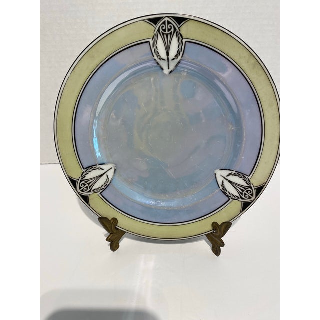 1920s German Art Deco Lusterware Desert Plates- Set of 4 For Sale - Image 4 of 8