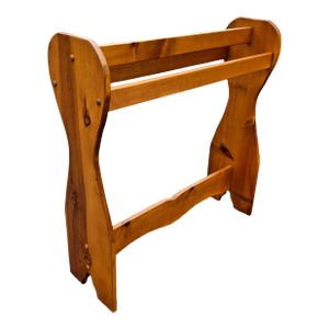 Mid 20th Century Solid Pine Quilt and Blanket Rack