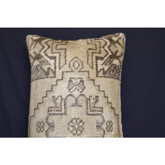 Art Deco Turkish Handwoven Rug Lumbar Pillow Cover -16'' X 32'' For Sale - Image 3 of 11