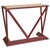 Italian Red Lacquered Wood + Travertine Console, 1970s For Sale - Image 12 of 13
