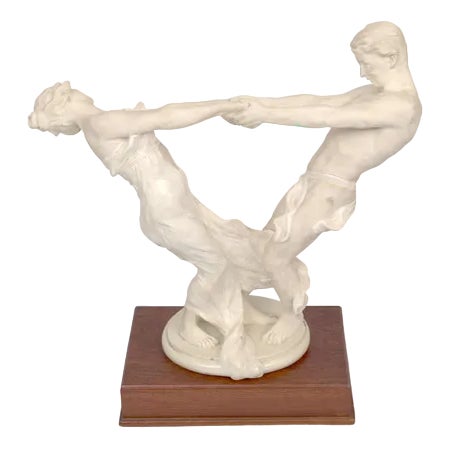 Porcelain Figure of Dancing Couple For Sale