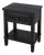 Flagstaff 20 in. W Rectangular Cane and Wood 1 Drawer Nightstand with Lower Open Shelf, Washed Black For Sale