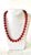 Rare Antique Cinnabar beaded necklace with an enamel inlay detail.