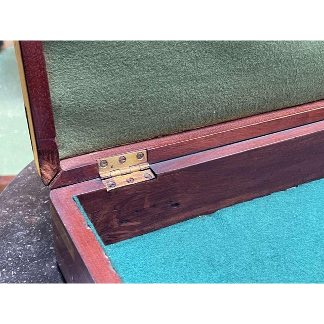 Wood 19th Century Mahogany Marine Chest For Sale - Image 7 of 16