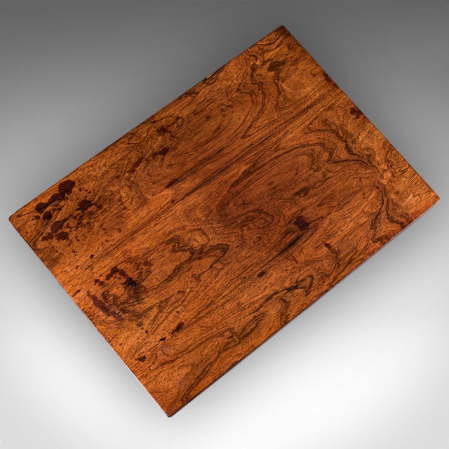 Wood Antique Side Table, English, Morning Room, Lounge, Reading, Serving, Regency For Sale - Image 7 of 10