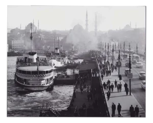 Istanbul, Galata Bridge, 1960s, Black & White Photograph