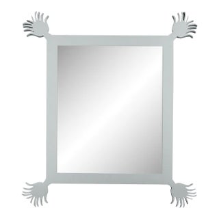 Fleur Home Carnival Vieux Rectangle Mirror in Pelican Gray, 49x59 For Sale