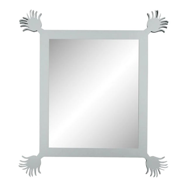 Fleur Home Carnival Vieux Rectangle Mirror in Pelican Gray, 49x59 For Sale