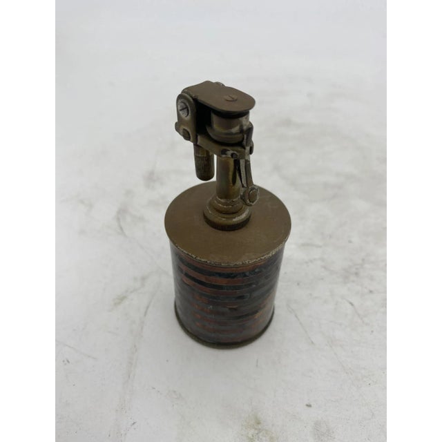 Art Deco “The Executive” Brass and Copper Table Lighter by Ar For Sale - Image 4 of 6