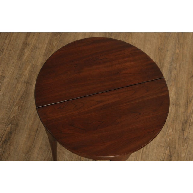 Late 20th Century Queen Anne Style Cherry Demilune Gate Leg Occasional Table For Sale - Image 5 of 12