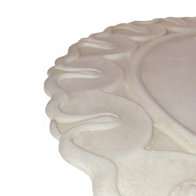 Late 20th Century Late 20th Century Marble Charger / Server From India For Sale - Image 5 of 13