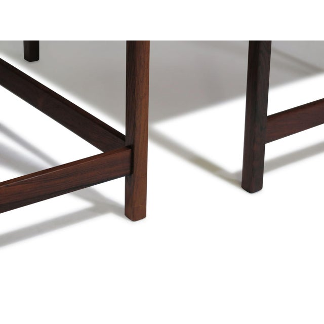 Danish Modern Brazilian Rosewood Nesting Tables, Set of 3 For Sale - Image 10 of 11