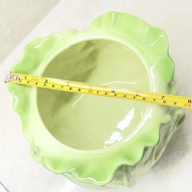 Mid-Century Modern Vintage 1960's Metlox Poppytrail Easter "Bunny on Cabbage" Ceramic Cookie Jar For Sale - Image 3 of 9