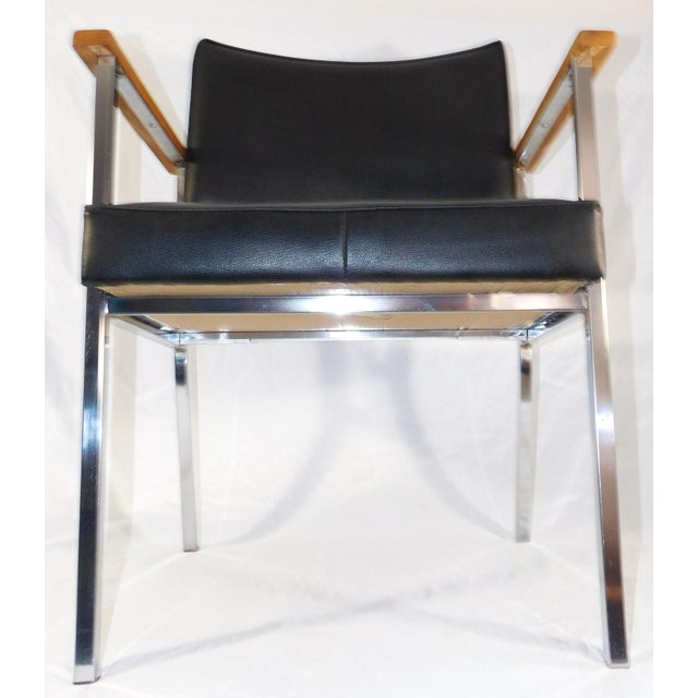 1970s 1970s Vintage Cole / Litton Restored Chrome & Vinyl Office Arm Chair For Sale - Image 5 of 18