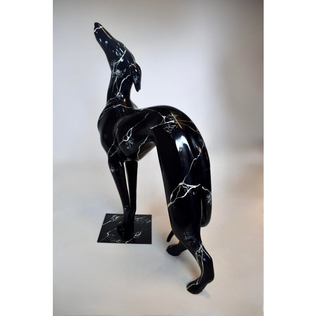 1970s Art Deco Style Life Sized "Pat the Dog" Greyhound Figural Statue For Sale - Image 5 of 13