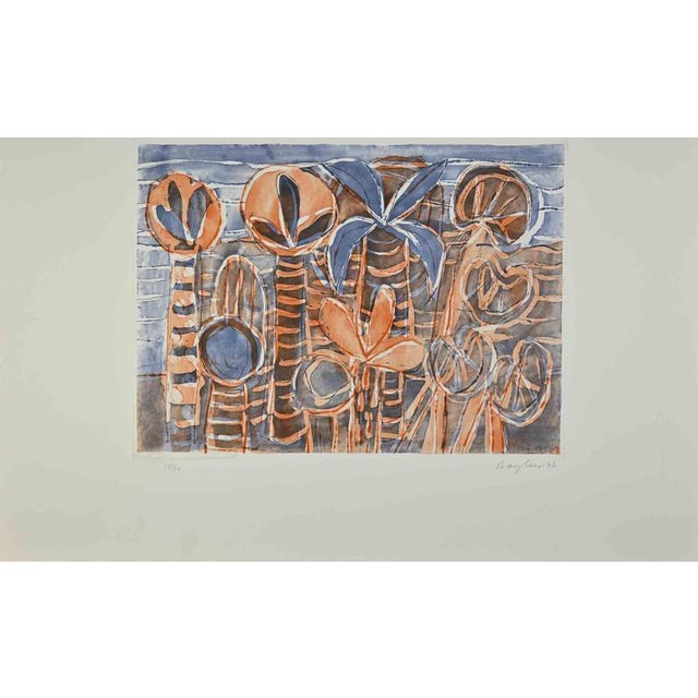 Modern Eduard Bargheer, Palm Trees, Edition 27/50, 1977, Etching For Sale - Image 3 of 3