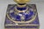 Antique Nippon Hand Painted Cobalt Blue Porcelain Twin Handle Bolted Urn Vase For Sale - Image 9 of 18