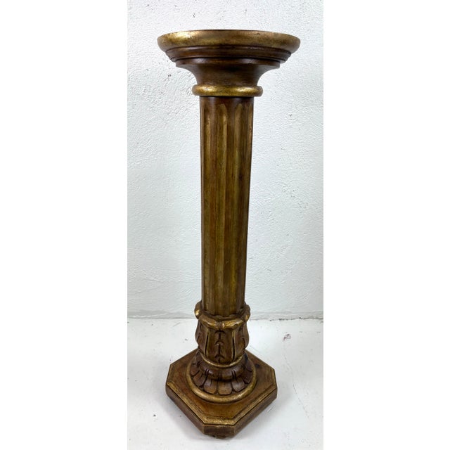 1990s Handsome Classical Hand Carved Italian Pedestal For Sale - Image 5 of 9