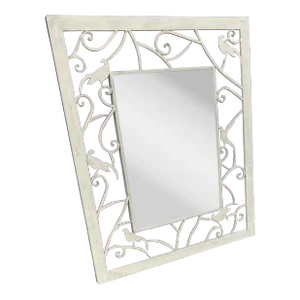 Contemporary Large Ballard Design White Metal Mirror