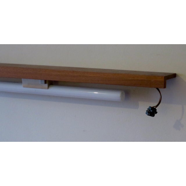 Mid 20th Century Danish Wall Lights with Narrow Teak Shelves, 1960s, Set of 2 For Sale - Image 5 of 11
