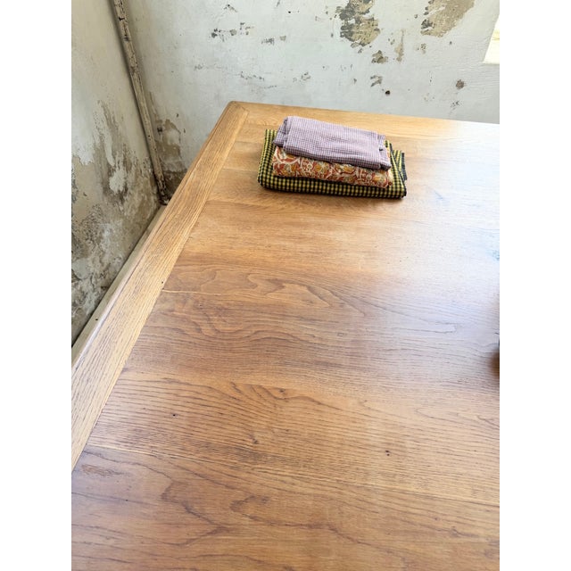 Large Oak Square Conference Table, 1950 For Sale - Image 14 of 18