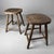 Set of two classic English wooden stools from the 1920s. Dimensions: height 46 cm, width 36 cm, depth 35 cm. This set is a...