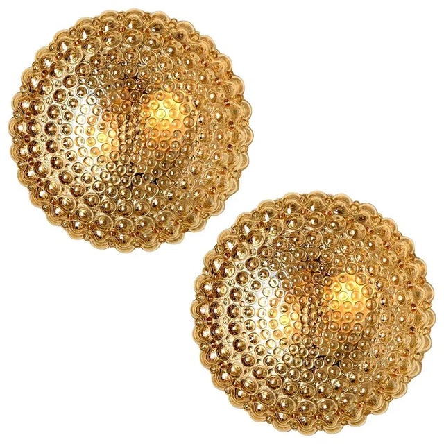 Amber Glass Wall Lights by Helena Tynell for Glashütte Limburg, Set of 2 For Sale - Image 16 of 16
