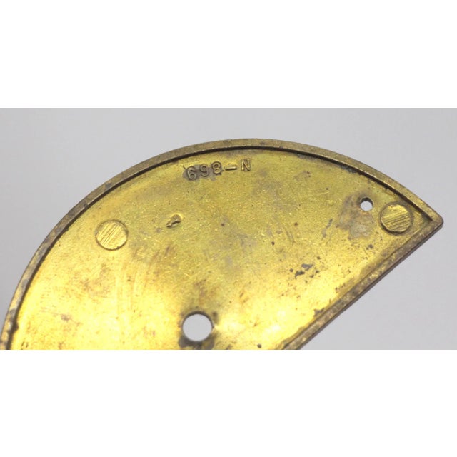 Vintage Arched Fan Shaped Brass Applique For Sale - Image 4 of 4