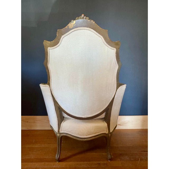 19th Century Gilt Louis XV Bergere For Sale - Image 4 of 11