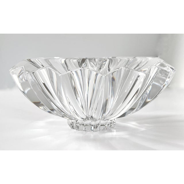 The Stunning 7" Orrefors Zodiac Heavy 4.5 lbs Crystal Bowl, Designed by Erika Lagerbielke, Sweden. The Stunning 7"...