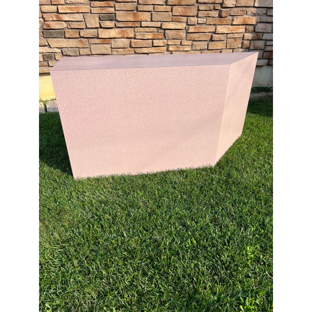 Mid-Century Modern 1980 Pink Formica Memphis Style Sofa Table For Sale - Image 3 of 6