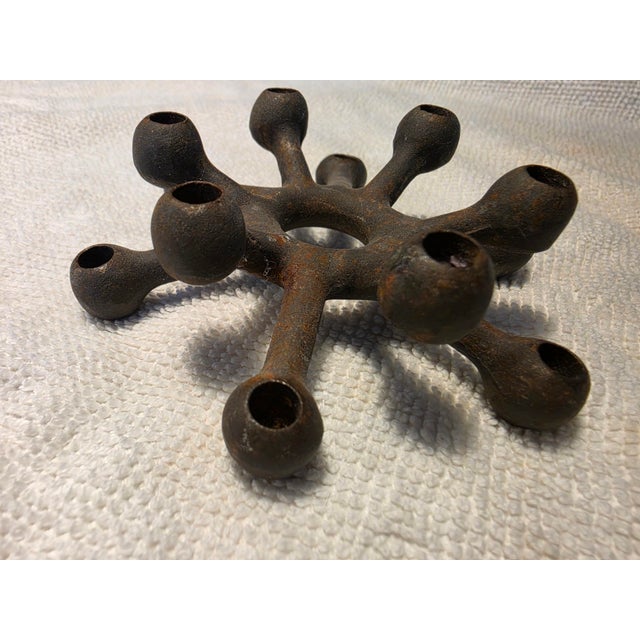 Dansk Vintage 1960s Danish Dansk Designs Quistgaard ‘Spider’ Cast Iron Candleholder, Atomic Era Style For Sale - Image 4 of 10