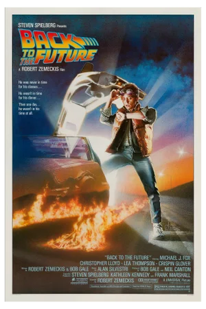 "Back to the Future" Original US One Sheet Movie Poster by Drew Struzan, 1985