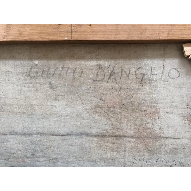 Giulio d'Angelo, Barques À Burano, Canale di Pizzo, 1948, Oil on Canvas, Framed For Sale - Image 10 of 13