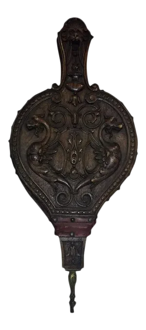 Italian Hand- Carved 19th Century Fire Bellows