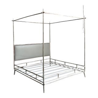 Vintage Metal King Canopy Bed Frame For Sale