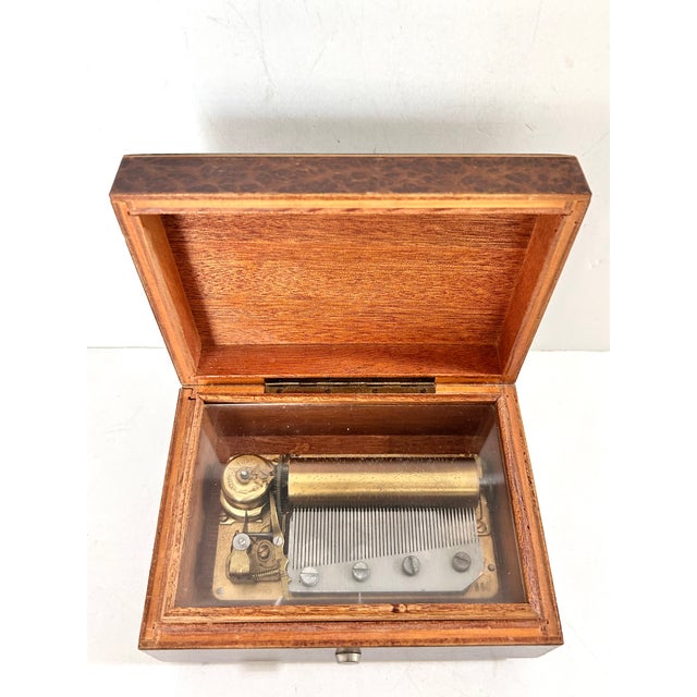 Vintage Reuge Sainte-Croix Swiss Music Box in Burl Wood Case, Working For Sale - Image 9 of 17