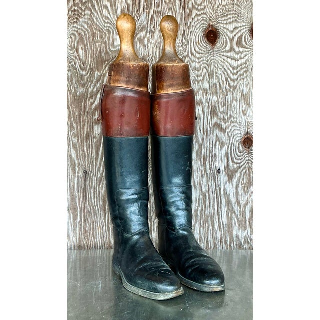 Vintage Boho Leather Riding Boots - A Pair For Sale - Image 9 of 10