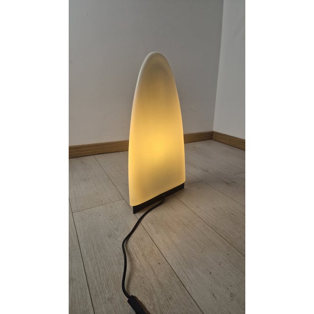 AVMazzega Table Lamp in Iron and Milk Glass from Mazzega Murano, 1960s For Sale - Image 4 of 11