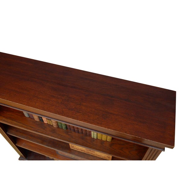 Late Victorian Oak Open Bookcase, 1880s For Sale - Image 9 of 15